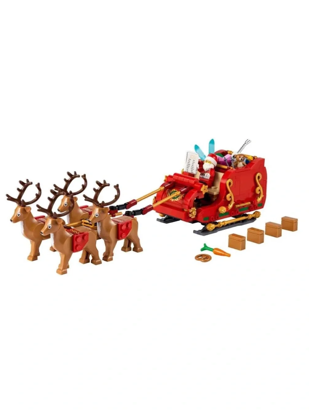 LEGO Santa's Sleigh Christmas Toy Set with Reindeer & Santa Figurine 40499